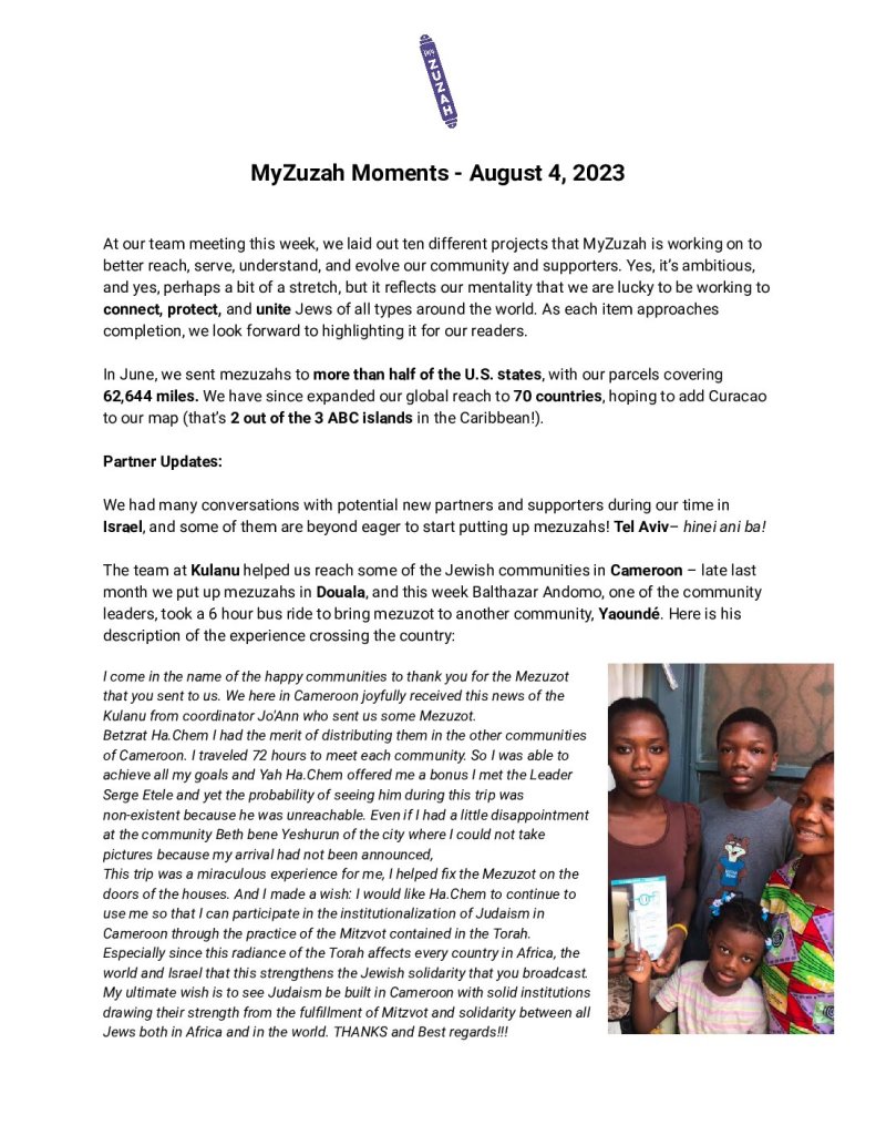 thumbnail of MyZuzah Moments – August 4, 2023
